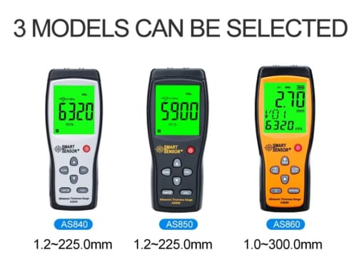 SMART SENSOR AS840/AS850/AS860 Ultrasonic Thickness Gauge Tester