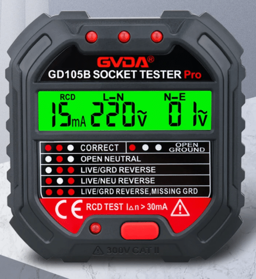 GVDA GD115B/ GD105B Socket Outlet Tester